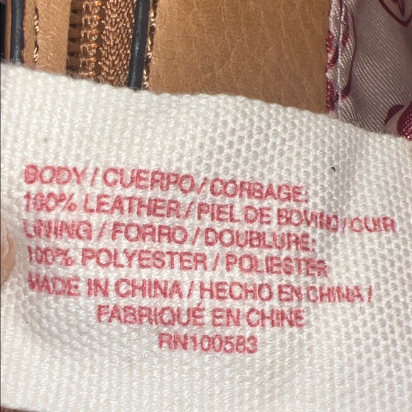 Lucky Brand Tan Leather Crossbody Bag with Fringe - Picture 13 of 15